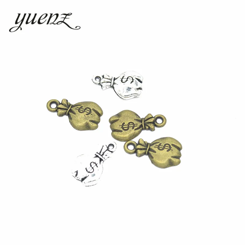 YuenZ 30pcs 2 Color Antique silver Plated Zinc Alloy Necklaces Pendants purse Charms Diy Handmade Jewelry Findings 17*11mm J221