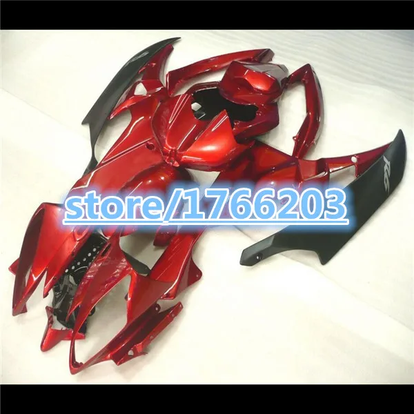 

Injection For Body YZF600 YZF-R6 06 07 YZF R 6 YZF 600 Dark red black YZFR6 06-07 YZF R6 2006 2007 Fairing Glossy red Ning