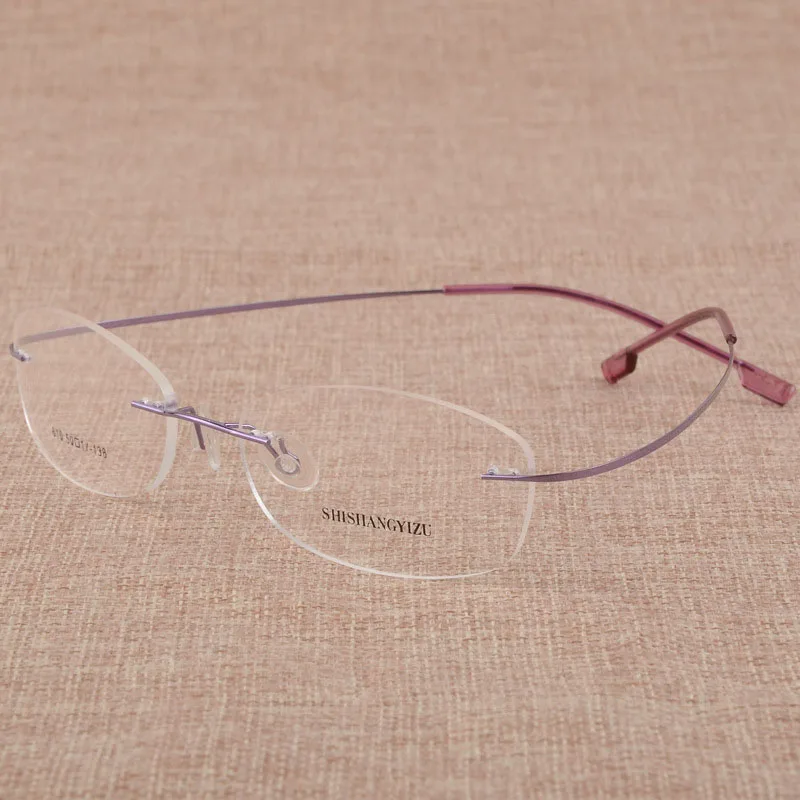 BCLEAR Rimless Titanium Alloy Eyeglasses Frames Women Flexible Optical Frame Prescription Spectacle Frameless Eye Glasses