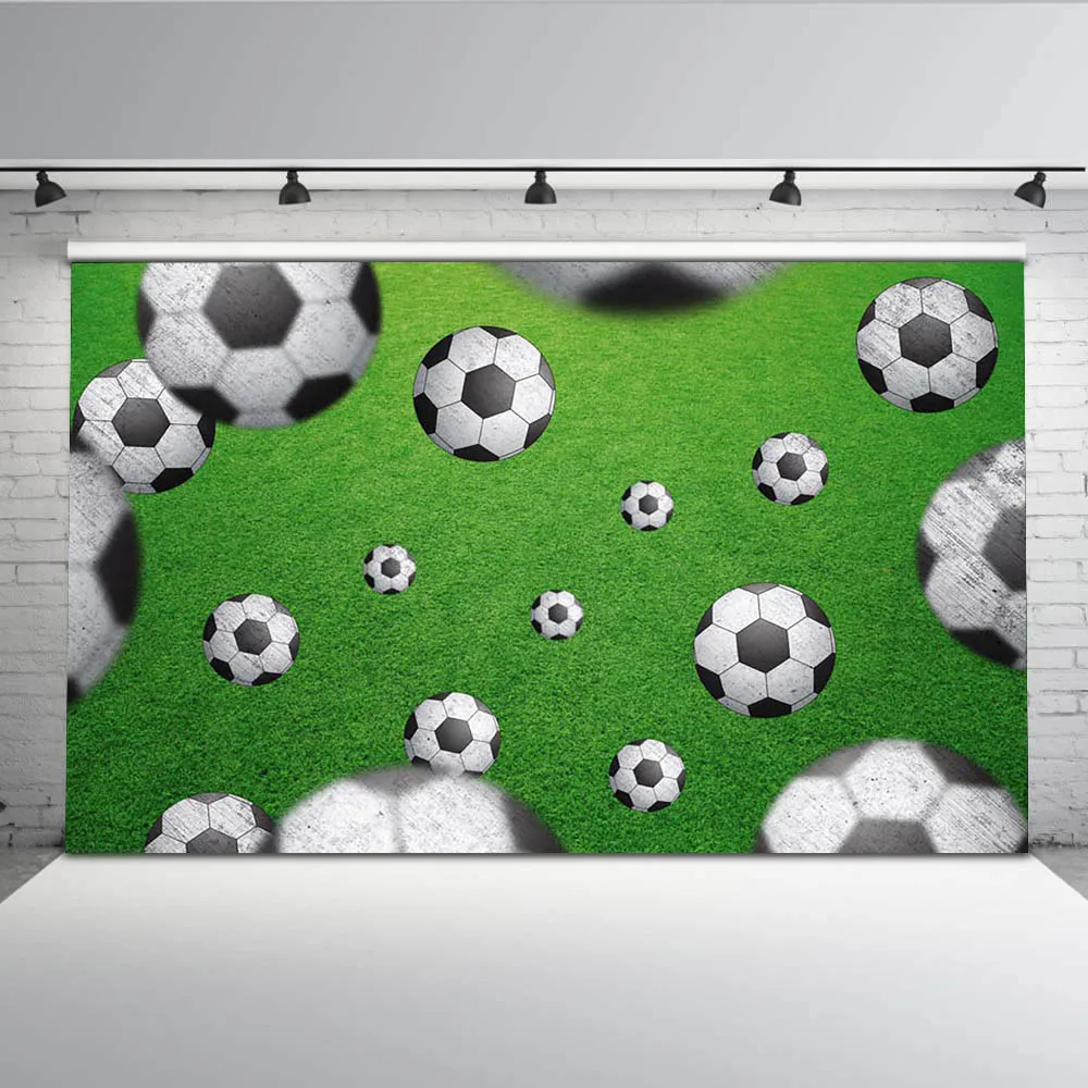 

Soccer Field Photography Backdrop Boy Kids Playground Background for Photo Booth Studio Football Party Banner Child Photostudio