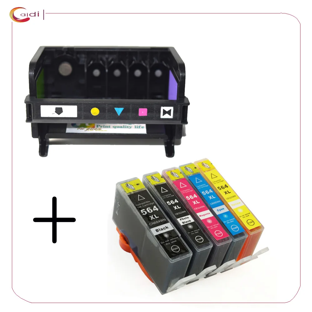 5 Slot Regeneration for HP 564XL Printhead + Compatible for Hp564xl Ink Cartridges Office Printhead Printer inkjet