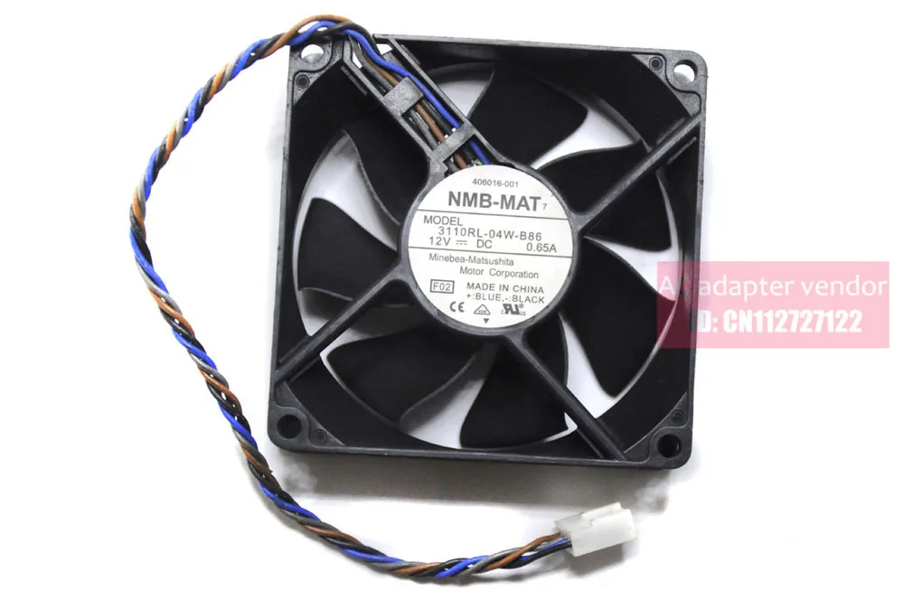 Termostato do ventilador do fio pwm de nmb 8025 12v 0.65a 3110rl-04w-b86 4