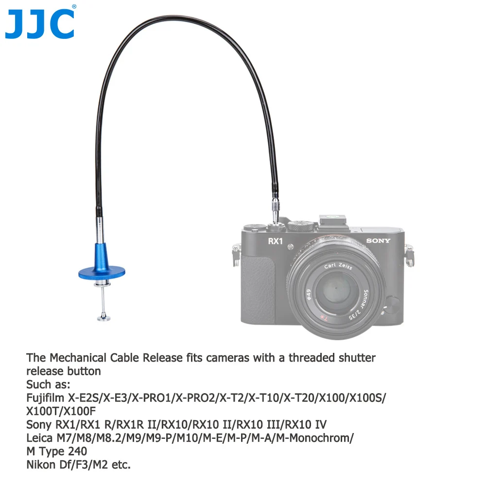 JJC Shutter Release Cable Remote Control Cord for Fujifilm X100VI  XT3 XT4 XT30 XPRO3 X100V XT20 XPRO2 X100F XT10 XE3 XE4 X-E4