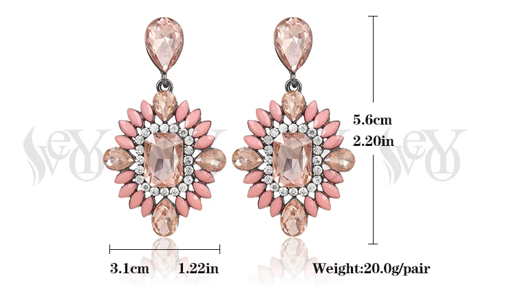 VEYO Acrylic Crystal Earrings For Women Vintage Earrings Classic High Quality Brincos Pendientes