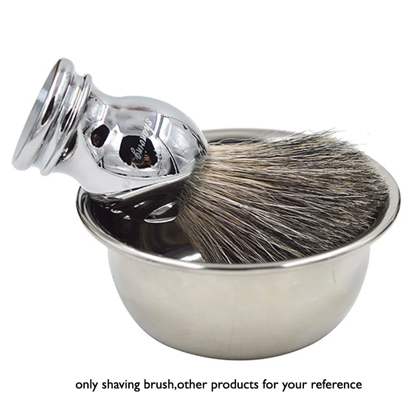 pure Badger high quality  Hair shaving brush with metal Handle  Shaving Brush for shave barber tool