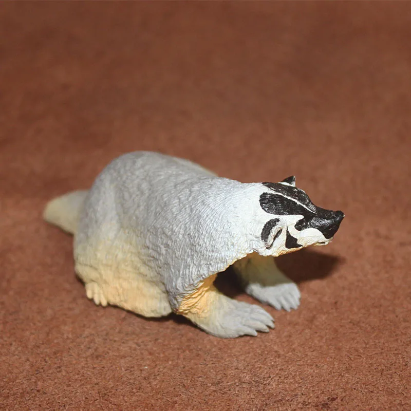 pvc figure model  toy Simulation wild animal ornaments plastic model toy USA  badger