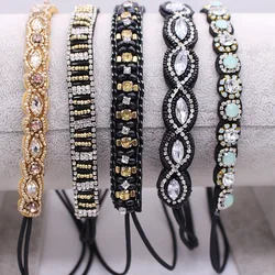Metting Joura Ethnic Beads  Headband Rhinestone Customized Headband Hair Band For Women & Girls Hair Accessories Hairband