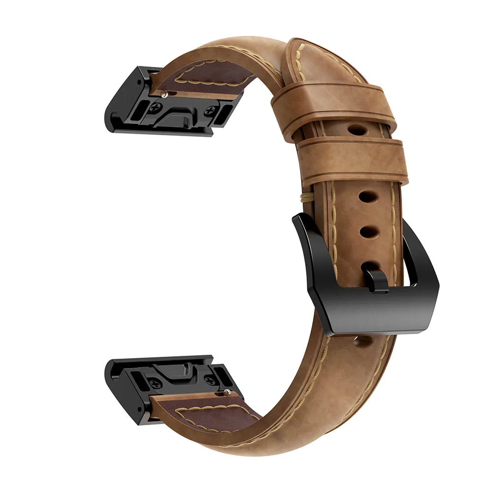 20/22/26 مللي متر جلدية مربط الساعة المعصم الفرقة حزام للغارمين فينيكس 5/5X/5S زائد 6/6x/6s الذكية سوار سريعة صالح معصمه كوريا