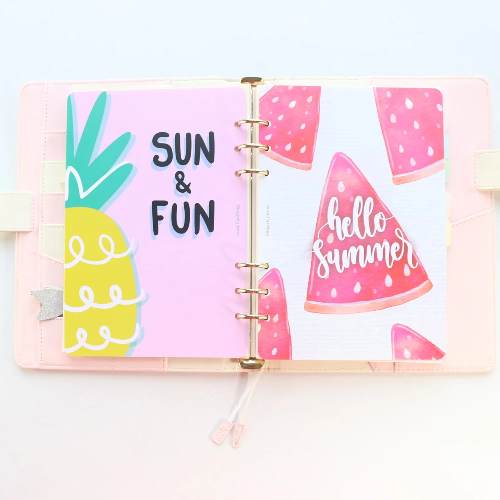 Domikee new cute cartoon PP 6 holes index divider for binder planner notebooks,fine PP separator page for diary,A5A6