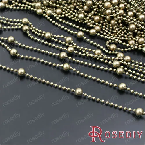 

Wholesale Antique Bronze Copper 1.5mm Ball Chains With 3.5mm Big Bead Diy Jewelry Findings Accessories 5 Meter(JM5407)