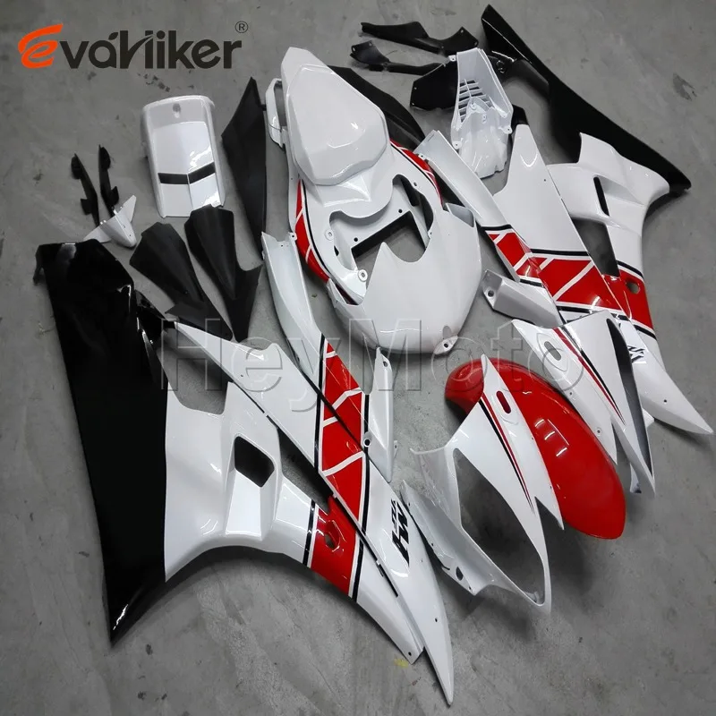 motorcycle fairing for YZFR6 2006 2007 white red YZF R6 06 07 ABS plastic panels kit Injection mold