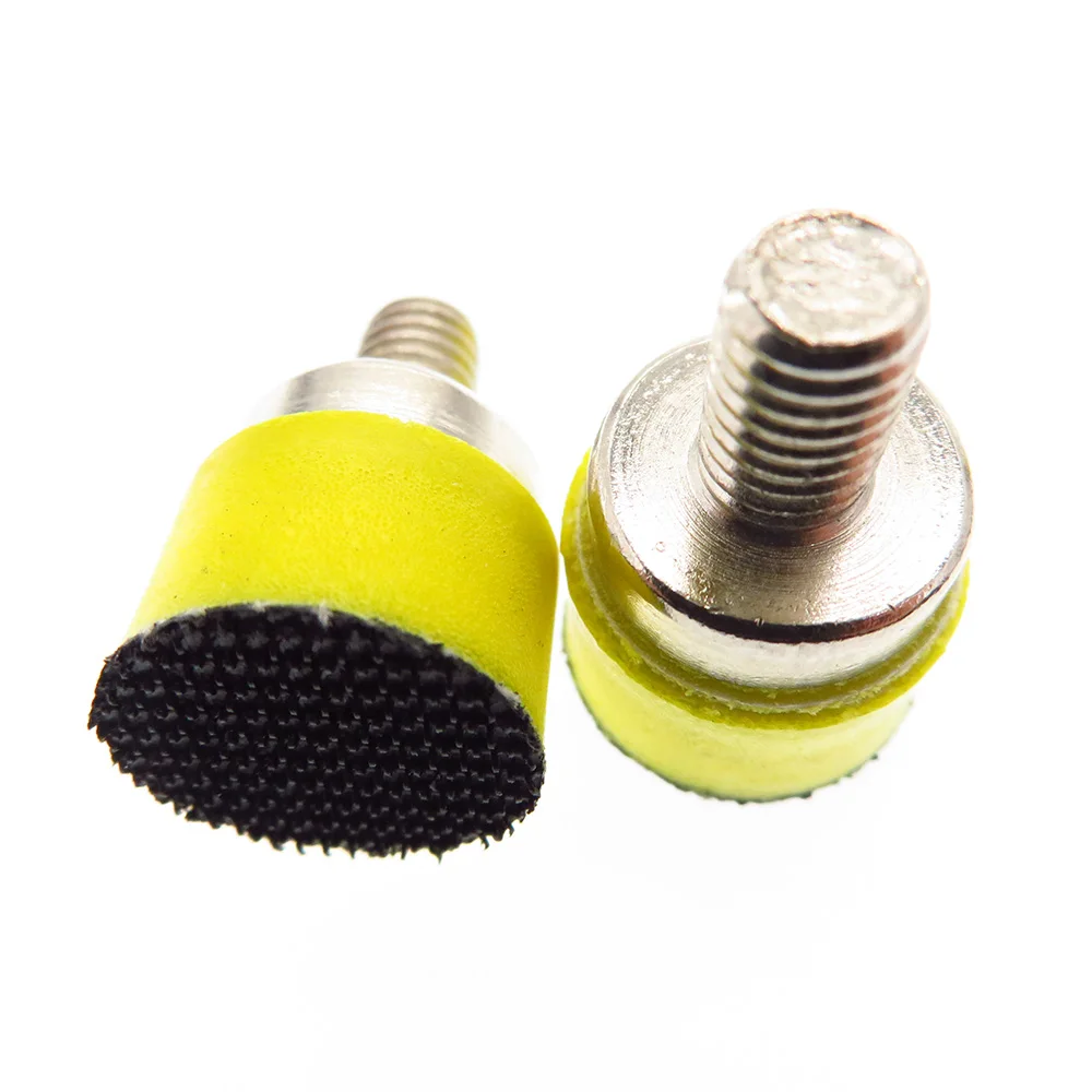 2 Pack 15mm DA Polisher & Sander Pad - M6 Thread - Hook & Loop Random Orbital Backing Plate