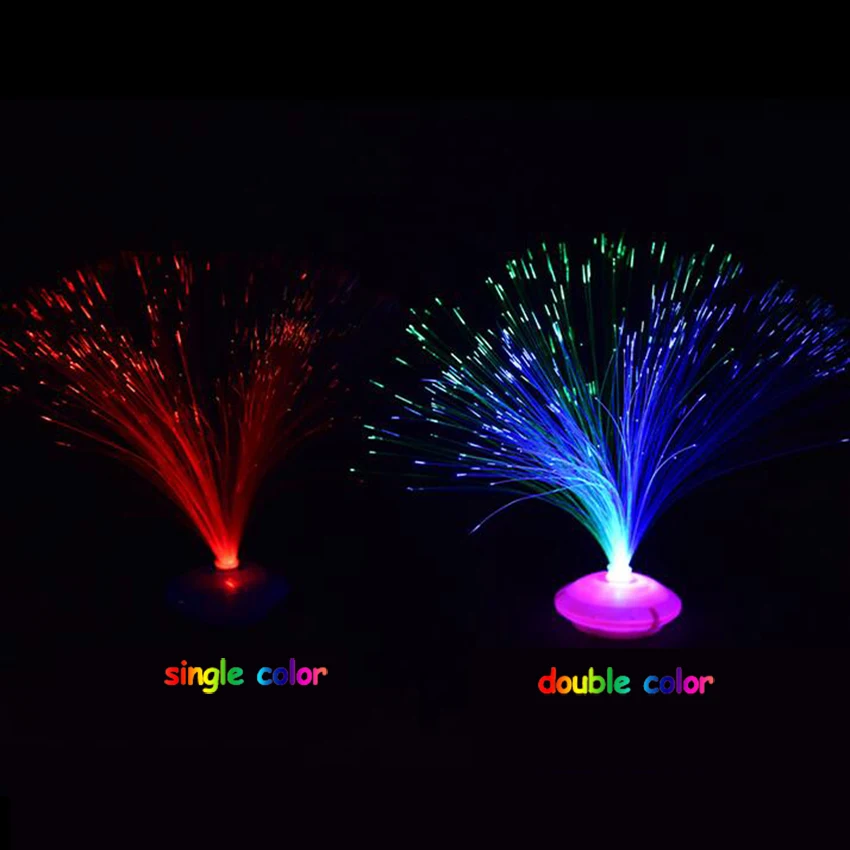 8 padrões de gradiente cor led luz noturna de fibra óptica decoração interior presente do feriado das crianças