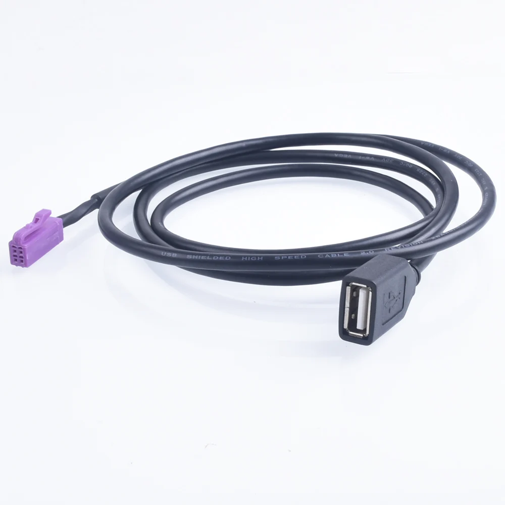 Car Aux Audio Input Media Data Wire Plug To USB Adapter Conector For Caska