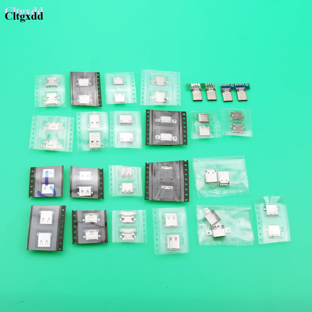 30Model 30PC Micro USB Type C Connector Female Charge Charging Dock port Plug Type-C Socket jack for Xiaomi 5 Redmi Huawei Honor