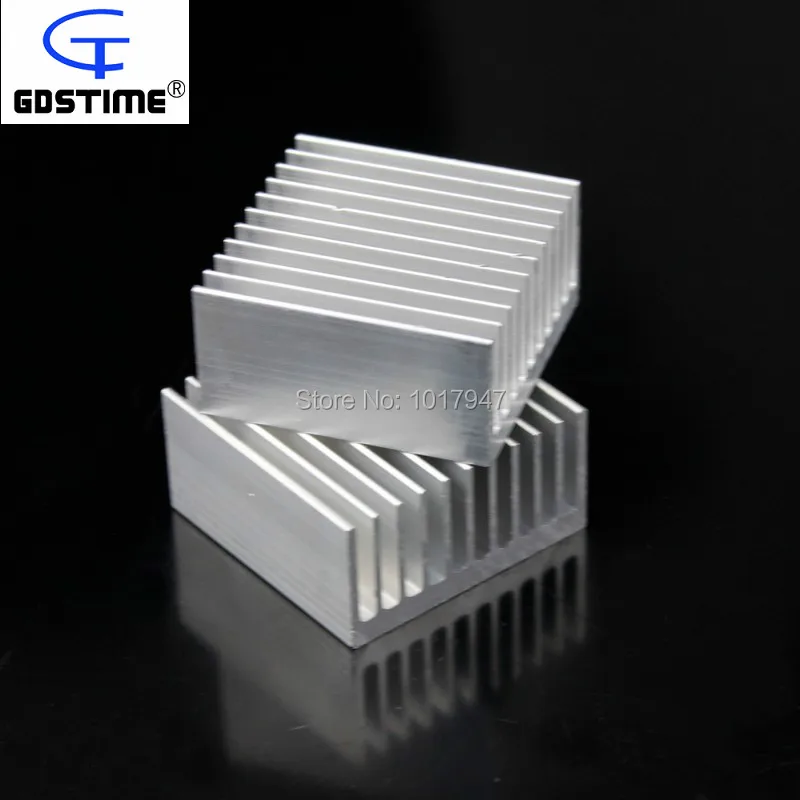 50pcs lot Gdstime 40x40x20mm adhesive Aluminum Heat Sink For Memory Chip IC