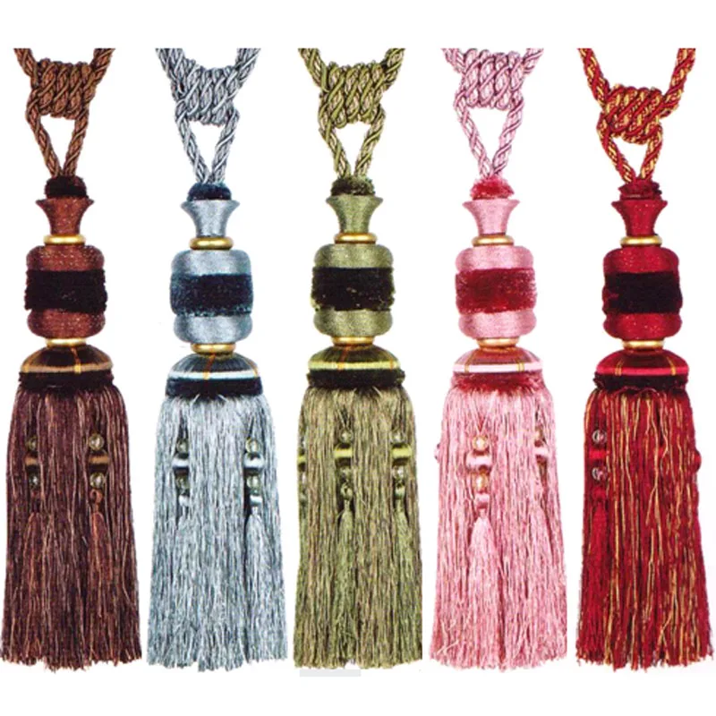 

Color Home Decoration Door curtain Tie back accessories Hang Belt Ball curtain strap Special Curtain Tassel Buckle Rope 1 pair