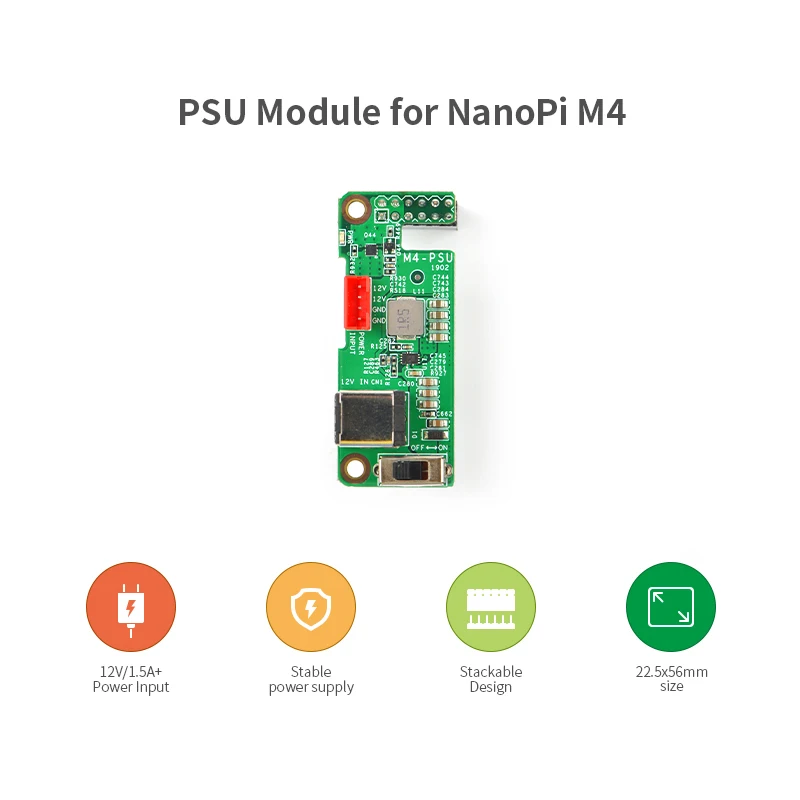 

Nanopi M4-PSU 12V Power extension board Support Nanopi M4