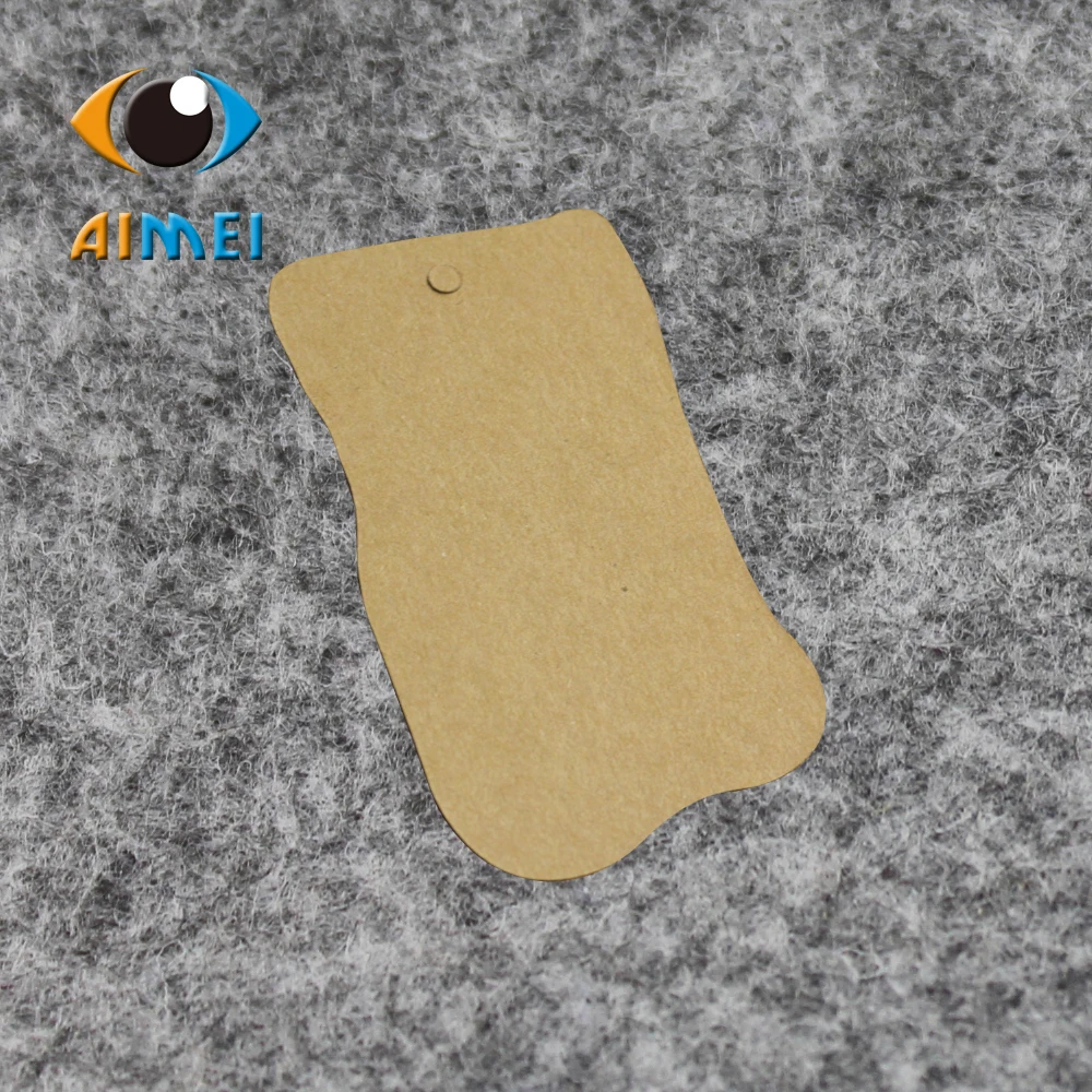 Customized 500Pcs/Lot Brown Paper Hang Tags for Kraft Paper Clothing Swing Tag for Clothes Price Labels for Bag Printed Tags