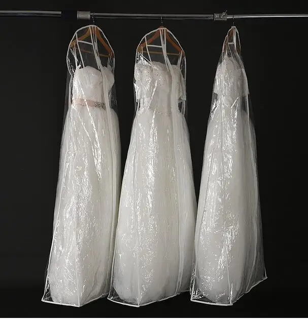 

Transparent Wedding Dress Dust Cover Wedding dress bag / clothes cover / dust cover / Waterproof PVC Garment Bag