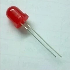 500 Stück x 8 mm Farblinse, rot, gelb, blau, weiß, Jadegrün, diffuses langes Bein, LED-Lichtdiode, runde Leuchtdiode, LED-Lampe