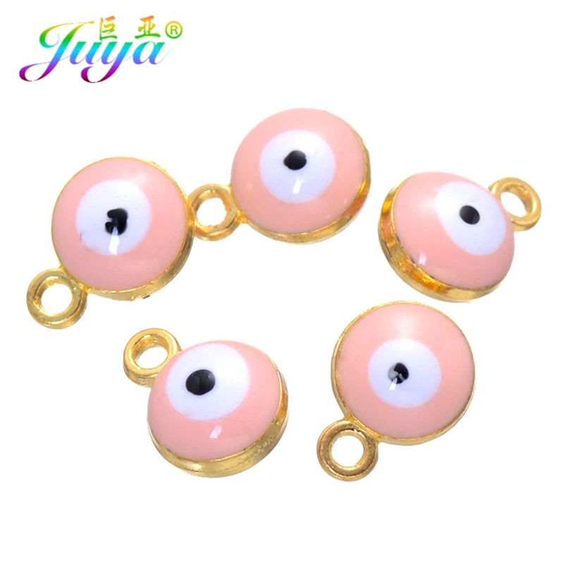 

Juya 30pcs/lot Oil Drop Enamel Turkish Evil Eye Charms Accessories For Women Bracelet Necklace Earring Jewelry Making Supplies