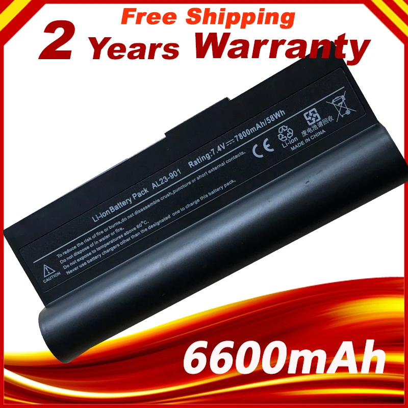 7.4V 6600mAh bateria do laptopa ASUS Eee PC 1000 1000H 1000HE 1000HA 1000HD 1000HG 901 904HD AL23-901 AL24-1000 AP23-901