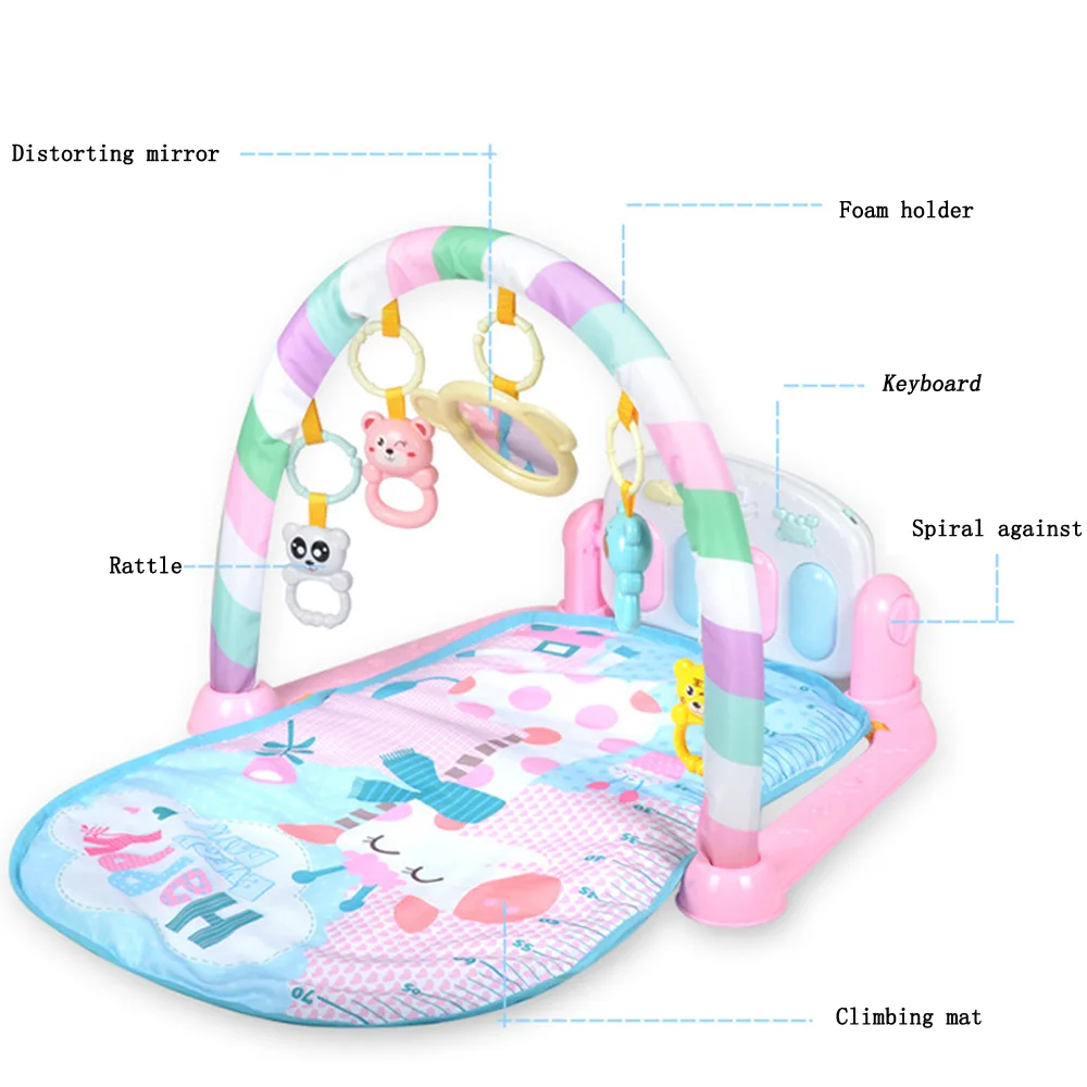 Baby Music Rack Piano Play Mat Keyboard Kid Rug Puzzle Carpet Infant Playmat Gym Crawling Game Pad Toy Early Education