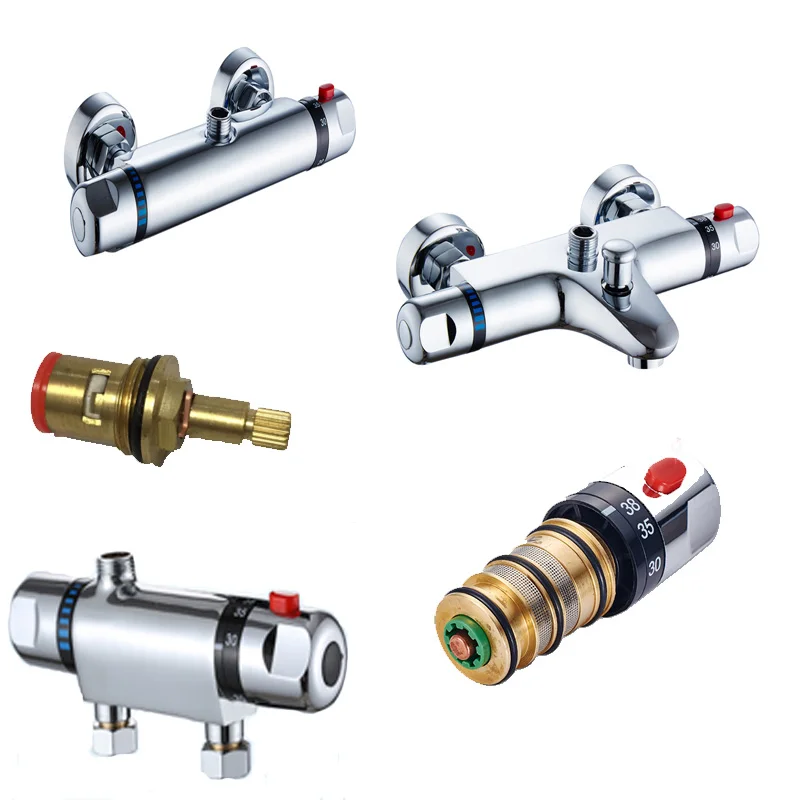 Thermostatic Valve Faucet Cartridge Bath Mixer Tap Shower Mixing Valve Adjust the Mixing Water Temperature Standard connection