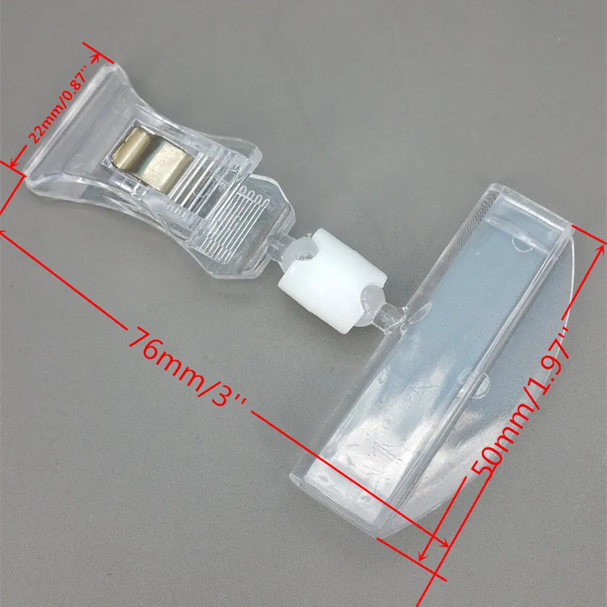 Clear POP Plastic Sign Clip Promotion Paper Tag Card Holders Display Advertising 36pcs