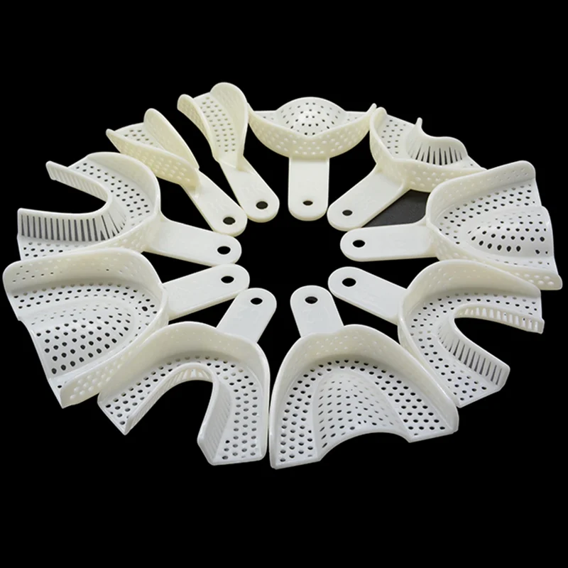 

10Pcs/set Dental Impression Plastic Trays Without Mesh Tray Dentist Tools Dentistry Lab Material Teeth Holder Trays