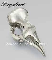 Gothic Crow Raven Ring Bulk Head Oddities Arty Punk Bird Skull Goth Jewelry