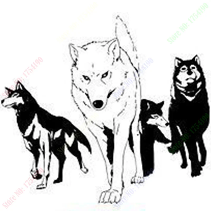 Free Shipping WALL VIINYL STICKER DECAL ART MURAL ANIME MANGA PACK OF WOLVES Home decor wall stickers