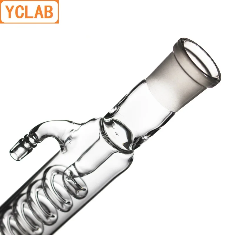 YCLAB 200mm 24/29 Condenser Pipe with Coiled Inner Tube Standard Ground Mouth Borosilicate Glass Laboratory Chemistry Equipment