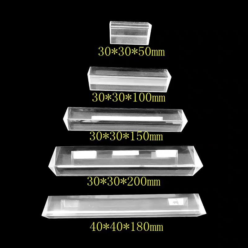 Drop shipping Triangular color prism K9 Optical Glass Right Angle Reflecting Triangular Prism For Teaching Light Spectrum