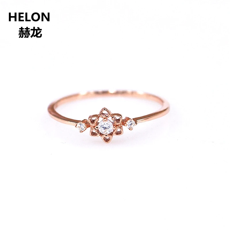 Natural Diamonds Engagement Ring for Women Solid 14k Rose Gold Wedding Ring Fine Jewelry Fine Jewelry