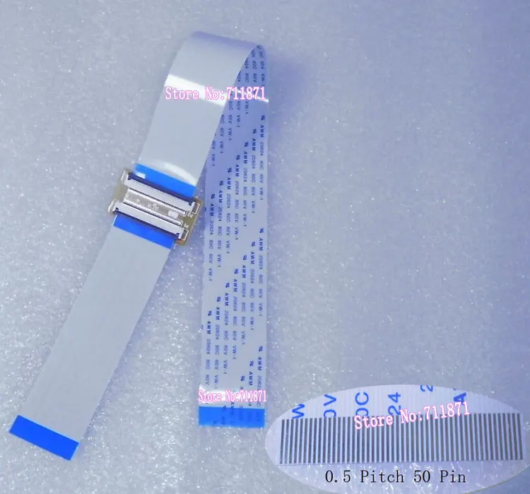 유연한 플랫 케이블, TTL 연장 와이어, 350mm, B 타입, 0.5 피치, 50 P FFC 익스텐션 코드, 100mm, 250mm, 0.5mm, 50 P