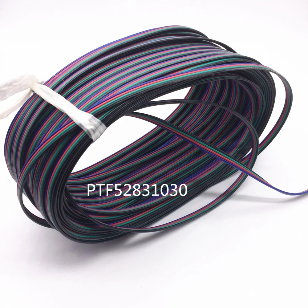 3M Tinned copper 22AWG led RGB cable,4 pin RGB cable PVC insulated wire 22 awg UL2468 strip extension connect wire LED