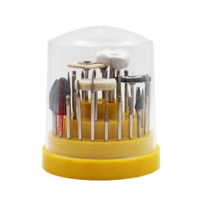 Burs rotativos de borracha de silicone do laboratório dental, Aço de tungstênio, Carbide Tooth Drill, Materiais de laboratório dental, 41Pcs por conjunto