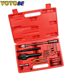 16 stücke Beschädigte Glow Plug Entfernung Remover Gewinde Reparatur Auto Garage Tool Kit Set