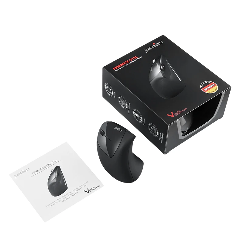 1pc original Germany perixx PERIMICE-713L left hand USB Wireless Vertical Mouse ergonomics office mice free shipping view 4