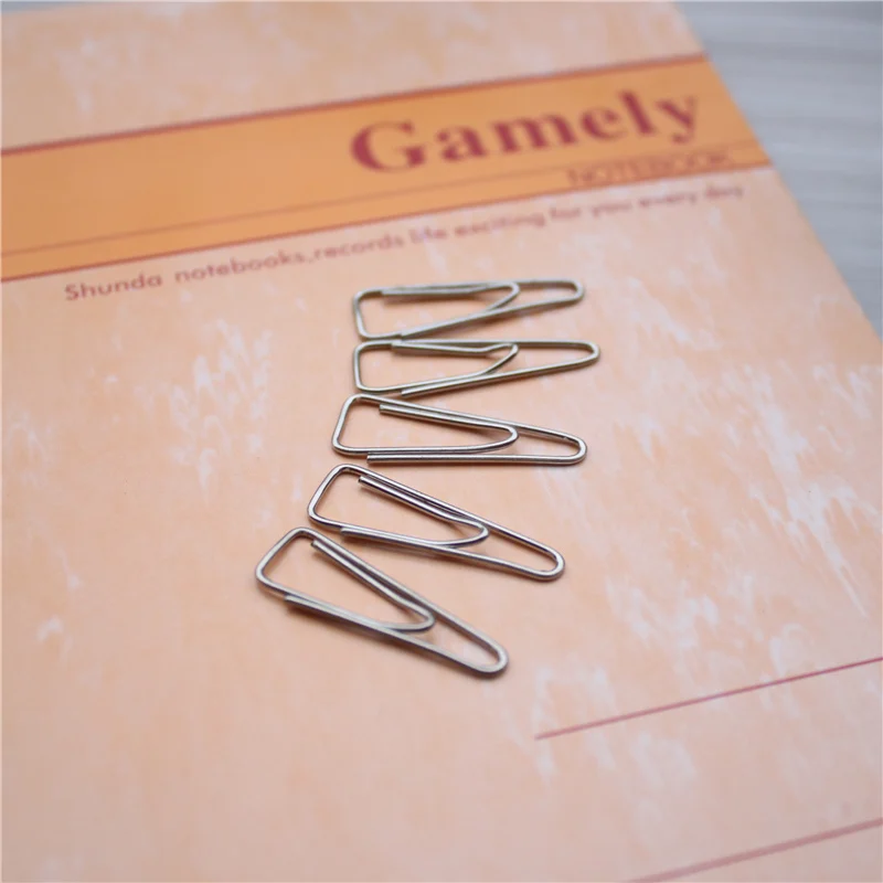 80PCS/Box offic Metal paper clip  bookmark memo clip  Office stationery supplies round clips