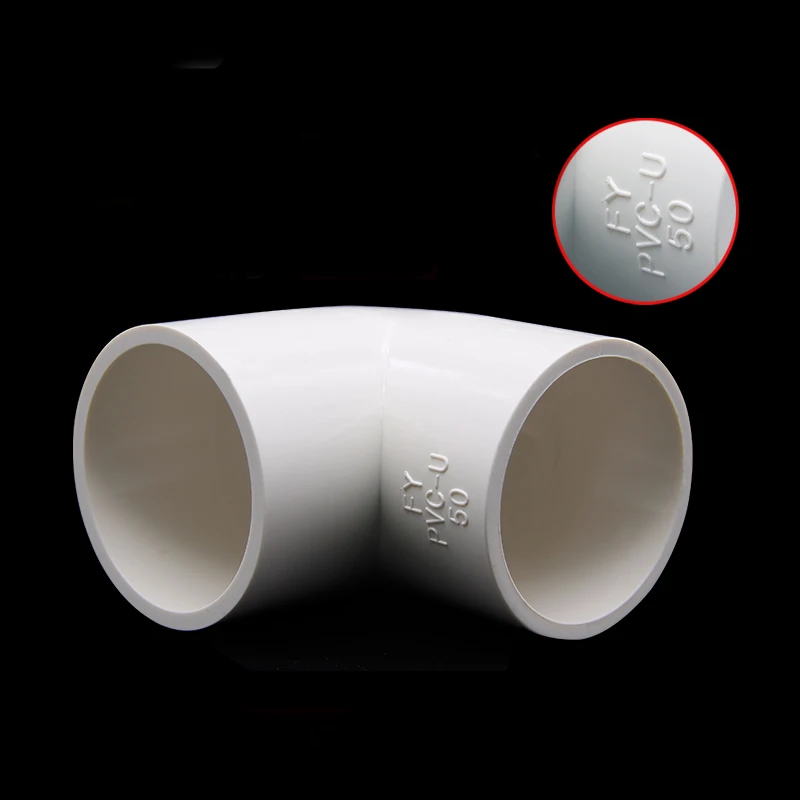 UPVC 90 Degree Water Pipe Fittings Elbow Connectors 20/25/32/40/50/63/75mm Inner Diameter Slip Ends Glue Garden Water Adapter