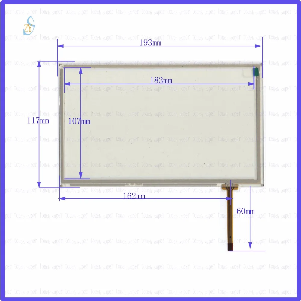 

ZhiYuSun KL-TP-2649 8inch touch panel for Car DVD, 193*117 GPS Navigator screen glass this is compatible