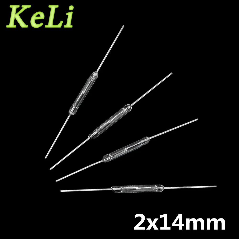 1000pcs REED SWITCH 2X14MM GLASS White Color N/O Low Voltage Current 100% New Original