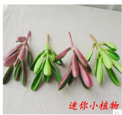 (10 pcs/lot) Wholesale plastic simulation succulents fleshy small plant DIY single artificial flowers home decoration