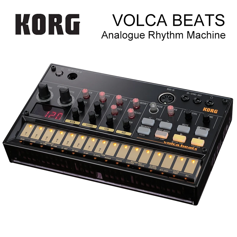 Korg Volca Beats Analog Rhythm Machine Electribe-Style Sequencer Peerless Beats Generated by Solid Analog Drum Sounds