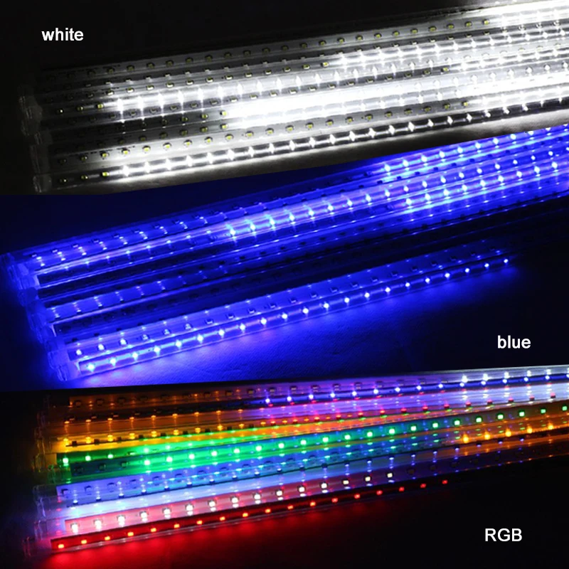 Waterproof LED christmas lights 10pcs/set SMD3528 Snowfall Tube 50cm Meteor Rain Led Tube Light for christmas decoration outdoor