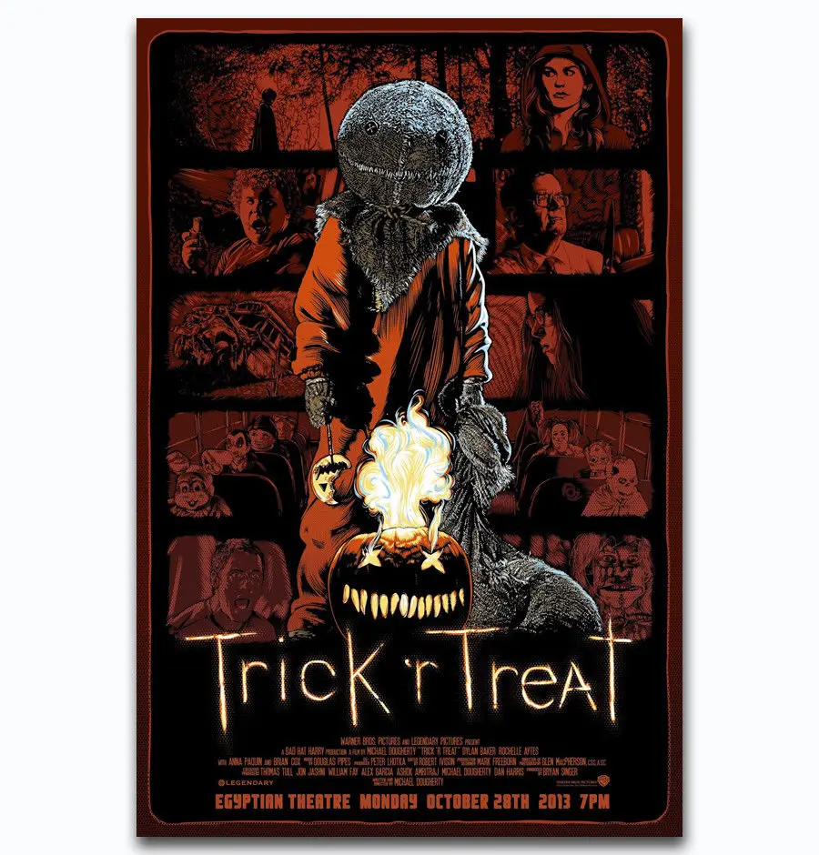 Hot New TRICK R TREAT Horror Sam Halloween 2-Silk Art Poster Wall Sticker Decoration Gift