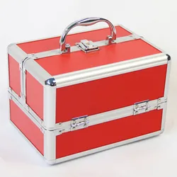 Aluminum frame ABS plate cosmetic case woman suitcase professional beauty nail box handbag multilayer travel luggage bag Toolbox